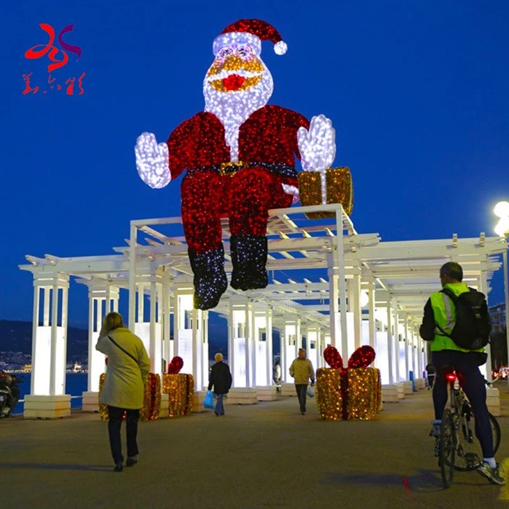 Christmas Santa Claus Decorations Rope Led Motif Lights