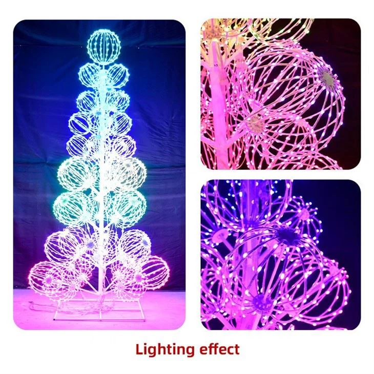 2024 New Spherical RGB Folding Christmas Tree