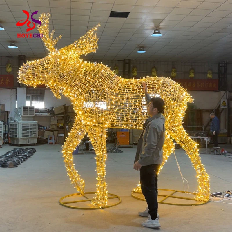 2025 Latest Christmas Decorative Festive Shining Reindeer Moose Motif Light