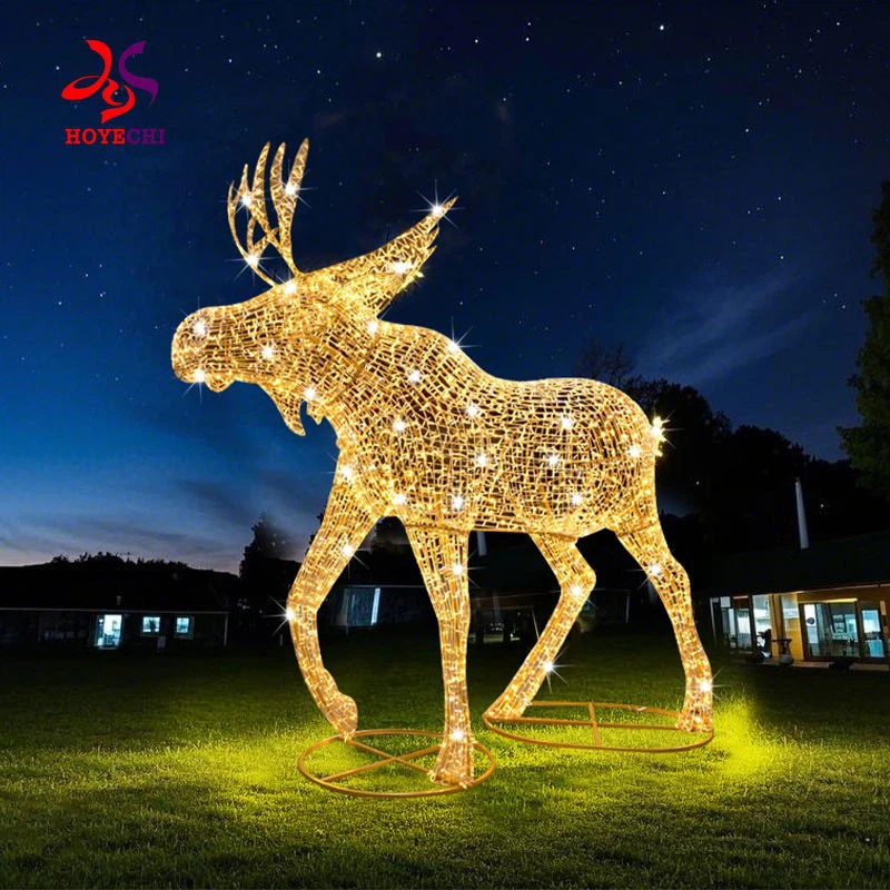 2025 Latest Christmas Decorative Festive Shining Reindeer Moose Motif Light