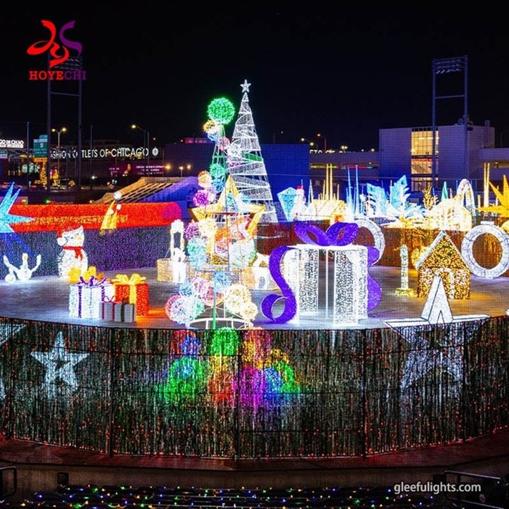 Fantasy Commerce Skies: Light Shows Illuminate A Magical Night