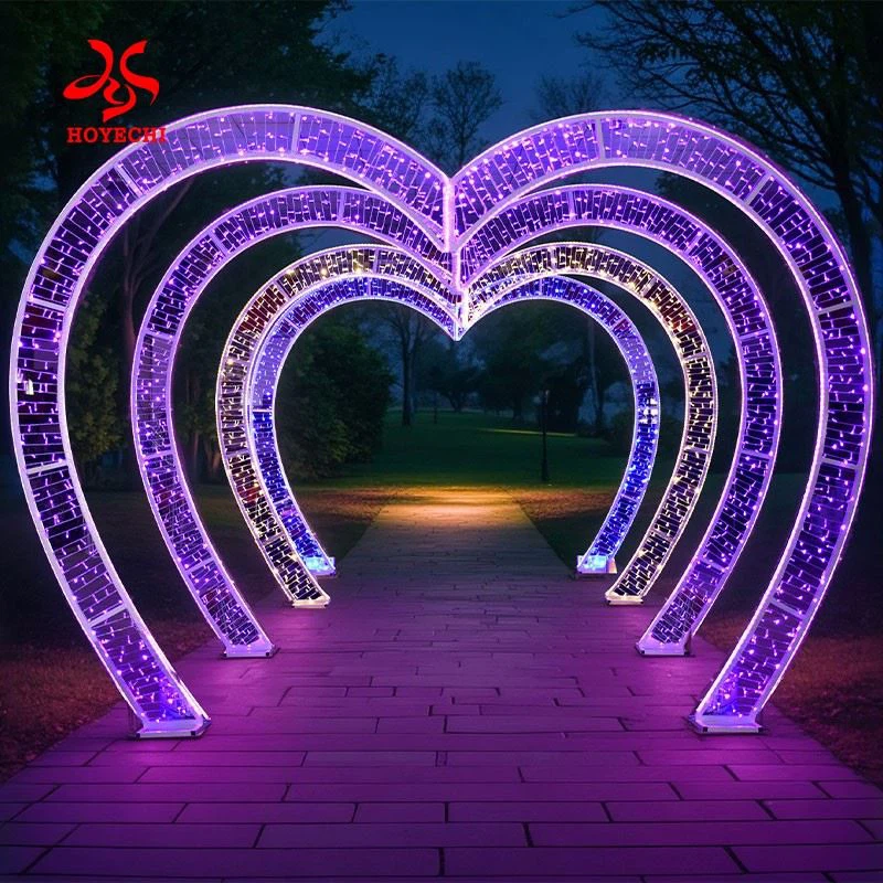 HOYECHI New 2D Love Arch Light Park Entrance City Street Light Show Decorative Lighting Lantern