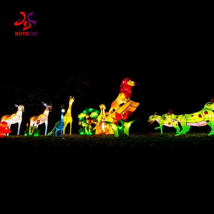 Outdoor Animals Lantern Festival Animal Lantern Show Panda Theme Park Zoo Lantern
